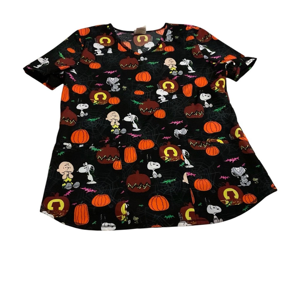 Snoopy great pumpkin Charlie Brown‎ scrub top